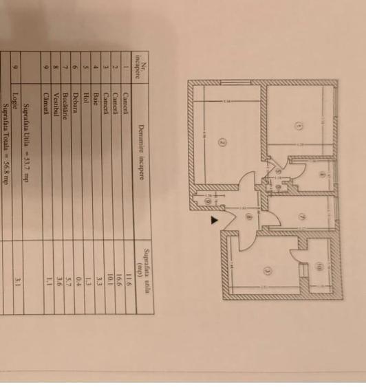 Apartament cu 3 camere semidecomandat, mobilat în Titan