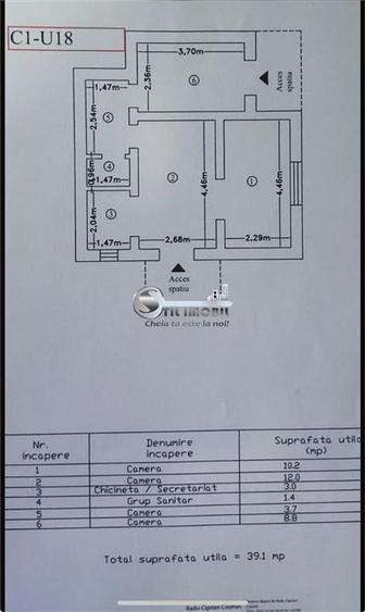 Apartament cu 2 camere circular în Tătărași