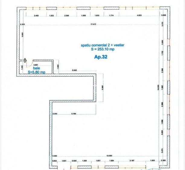 Spațiu comercial, de 259 mp, în Central