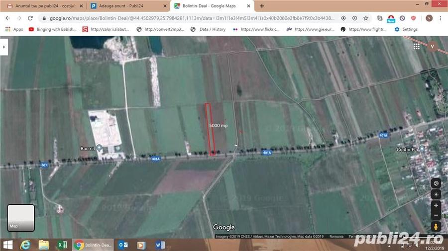 Teren de 5000 mp, în Bolintin-Deal