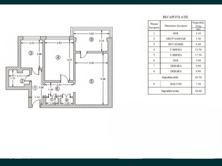Apartament cu 2 camere decomandat, mobilat în Aviatorilor