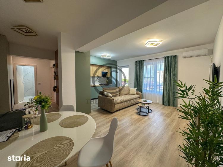 Apartament cu 2 camere semidecomandat, mobilat în Nord