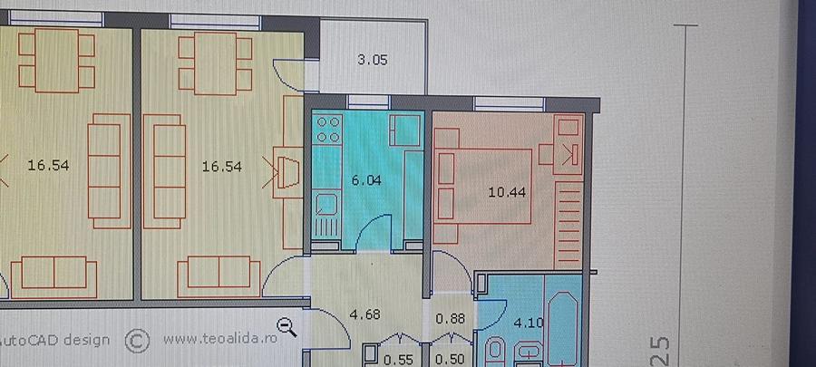Apartament cu 2 camere decomandat, mobilat în Trivale