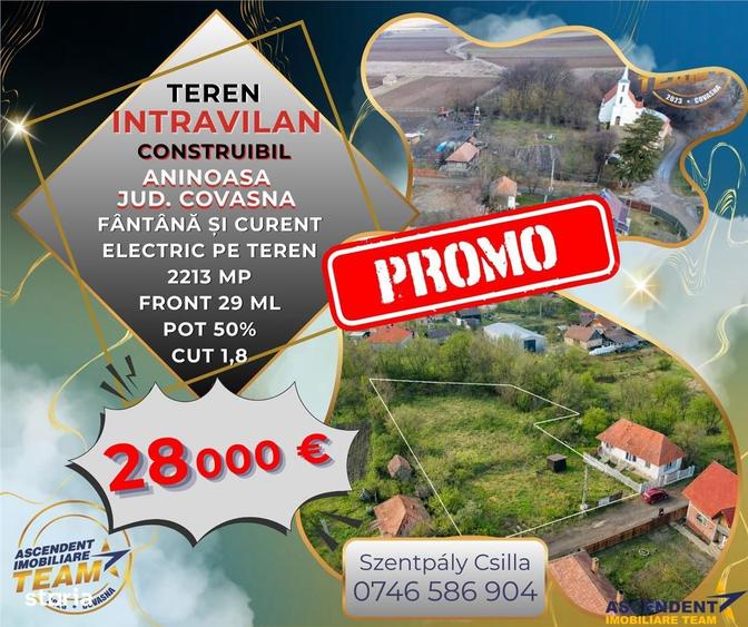 Teren de 2213 mp, în Reci
