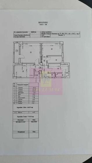 Apartament cu 3 camere semidecomandat în Lacul Tei