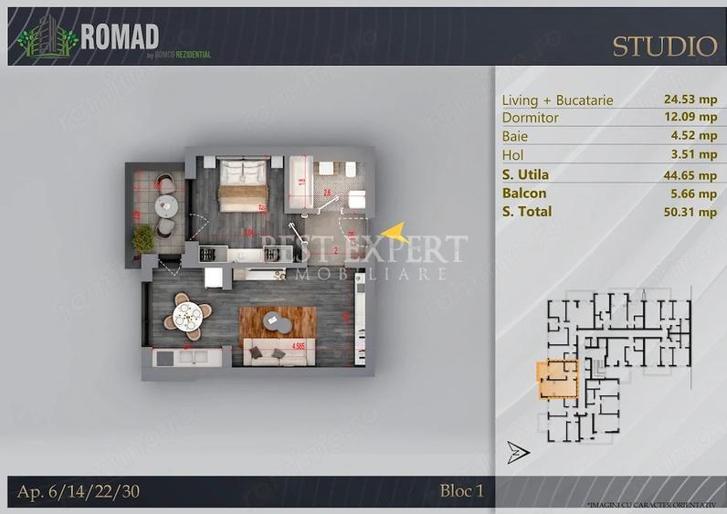 Apartament 2 Camere | Panouri Fotovoltaice | Comision 0% - 4