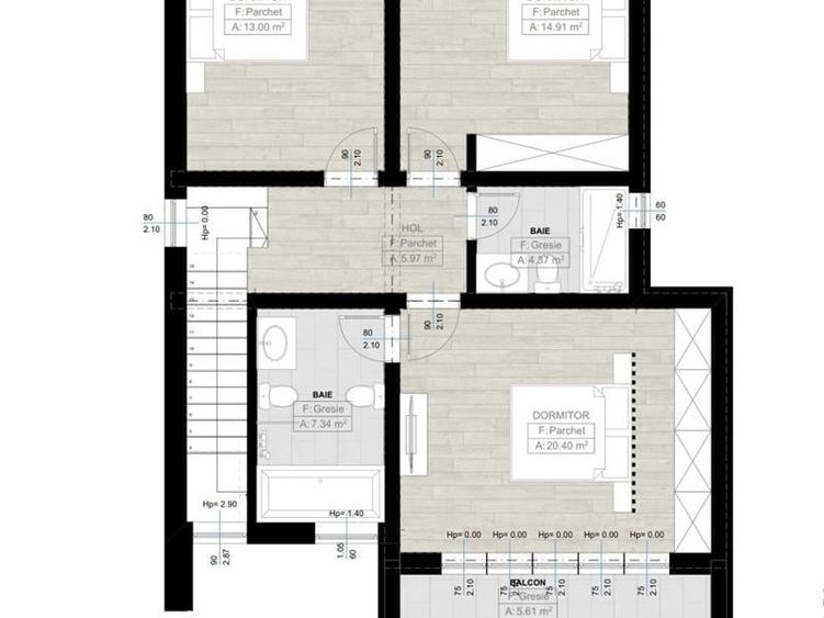 Casă individuală cu 4 camere cu Teren 270 Mp în Central