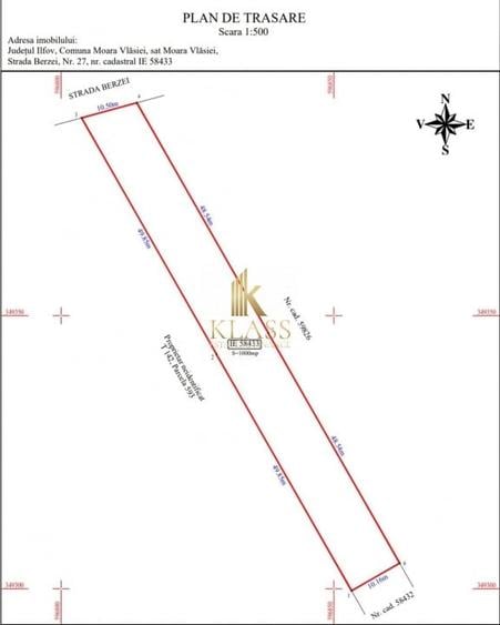 Teren Construcții intravilan de 1000 mp, în Moara Vlăsiei