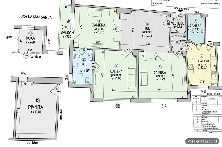Apartament cu 4 camere semidecomandat, mobilat în Foișorul de Foc