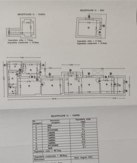 Casă cu 5 camere cu Teren 180 Mp în Republicii
