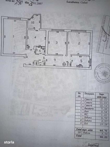 Apartament 3 camere decomandat piata centrala - 1