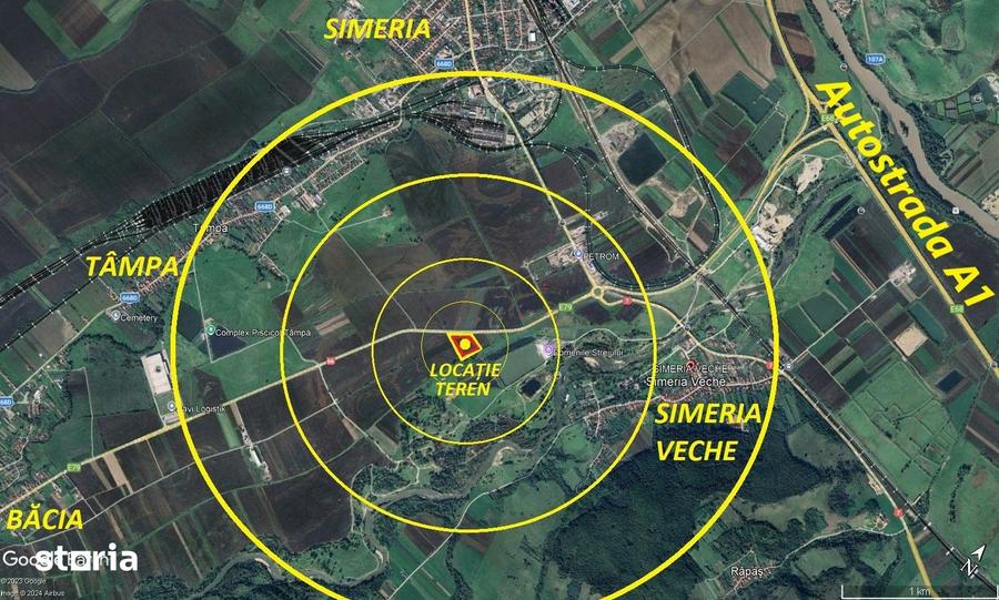 Teren de 10000 mp, în Băcia