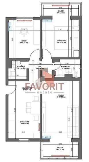 Apartament cu 3 camere, mobilat în Mehala