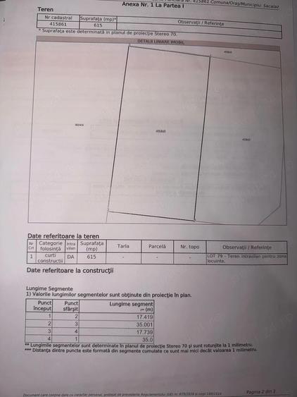 Teren de 615 mp, în Săcălaz