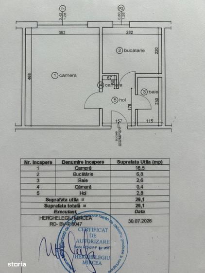 Garsonieră decomandată în Gemenii
