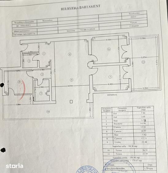 Apartament cu 3 camere în Central