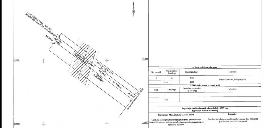Teren Extravilan In Rate Primaverii Com. Berceni | 4997mp | #EG48 - 3