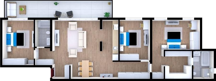 Apartament Luxos 4 Camere | 120 mp Total | Terasa 20 mp & Parcare Incl - 1