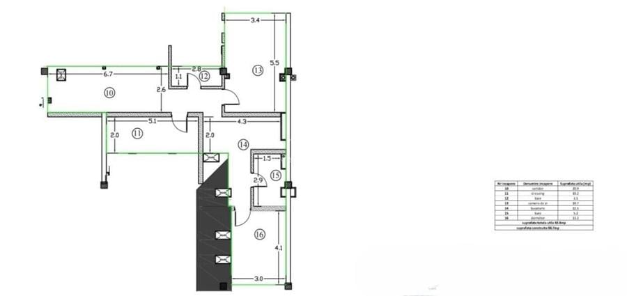 Apartament cu 3 camere în Lefaia
