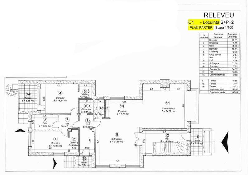 Casă cu 8 camere cu Teren 600 Mp în Ultracentral