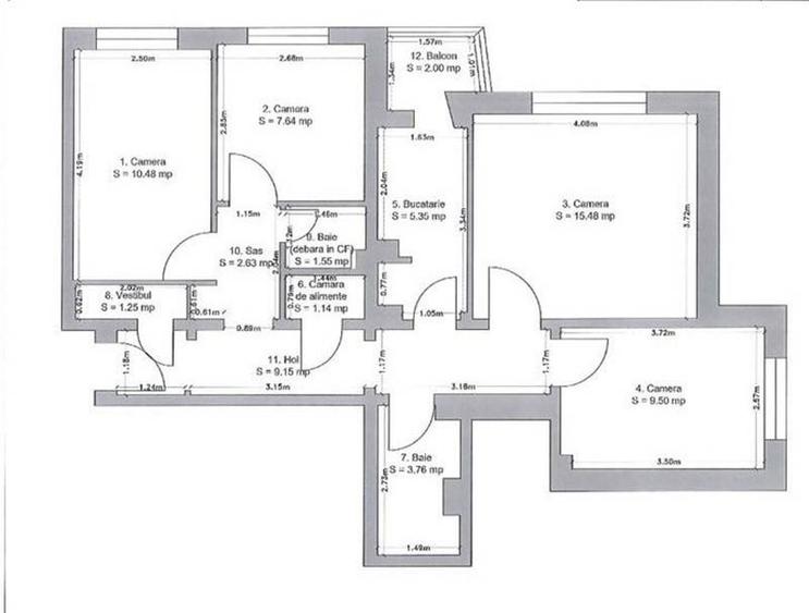 Apartament cu 4 camere decomandat în Mănăștur