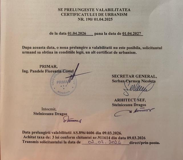 Teren Construcții intravilan de 257 mp, în Central