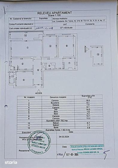Apartament cu 4 camere decomandat în Tomis III