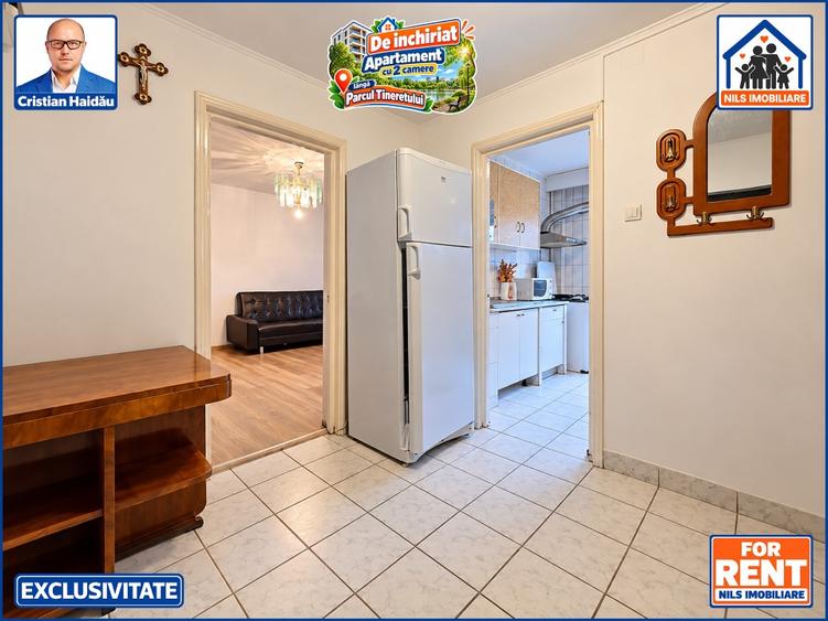 Apartament cu 2 camere semidecomandat în Tineretului