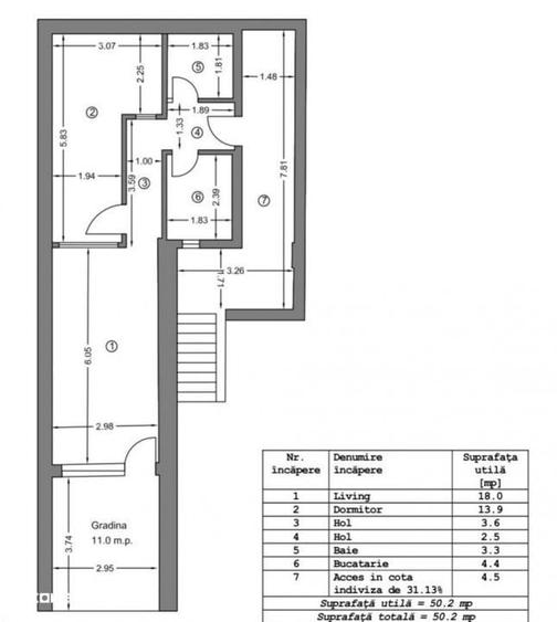 Apartament cu 2 camere semidecomandat, mobilat în Bucureștii Noi