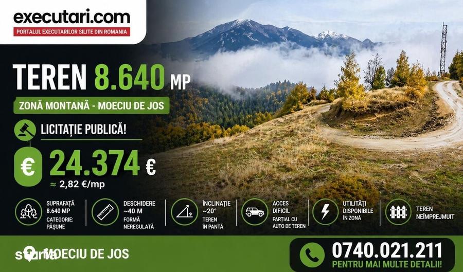 Teren 8.640 mp, Moieciu de Jos - 1