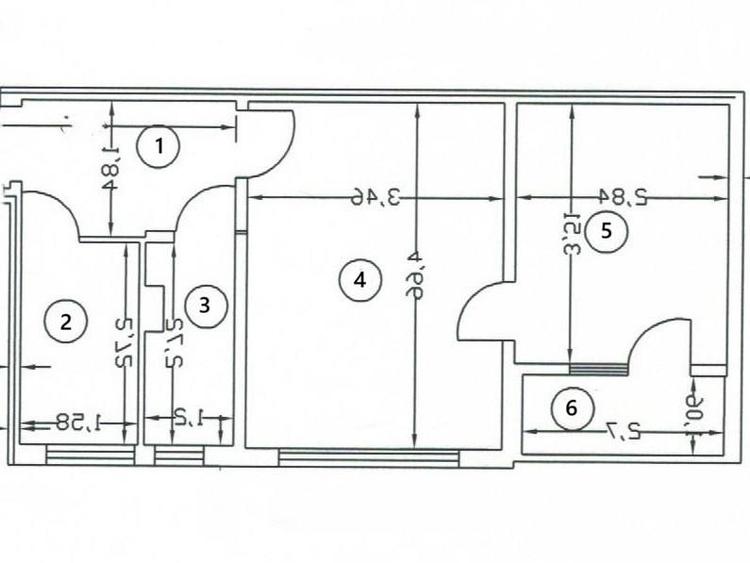 Apartament cu 2 camere nedecomandat în Central