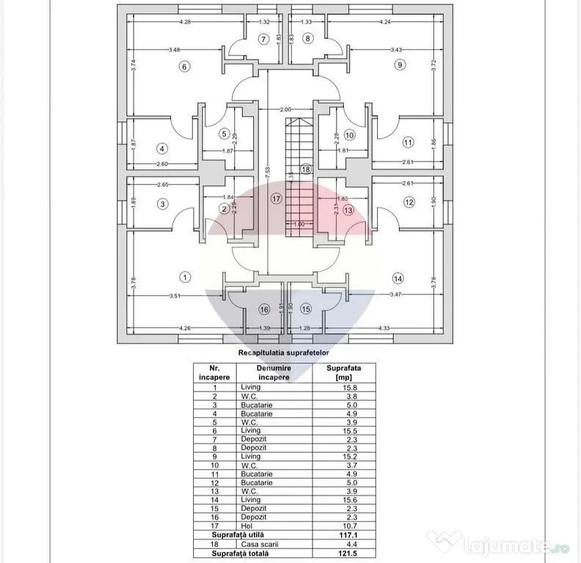 Casă cu 1 camere cu Teren 650 Mp în Central