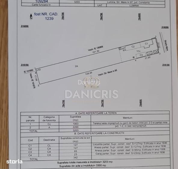 Teren intravilan 3.700 mp | Lumina | Strada Mare nr. 97 | 370.000