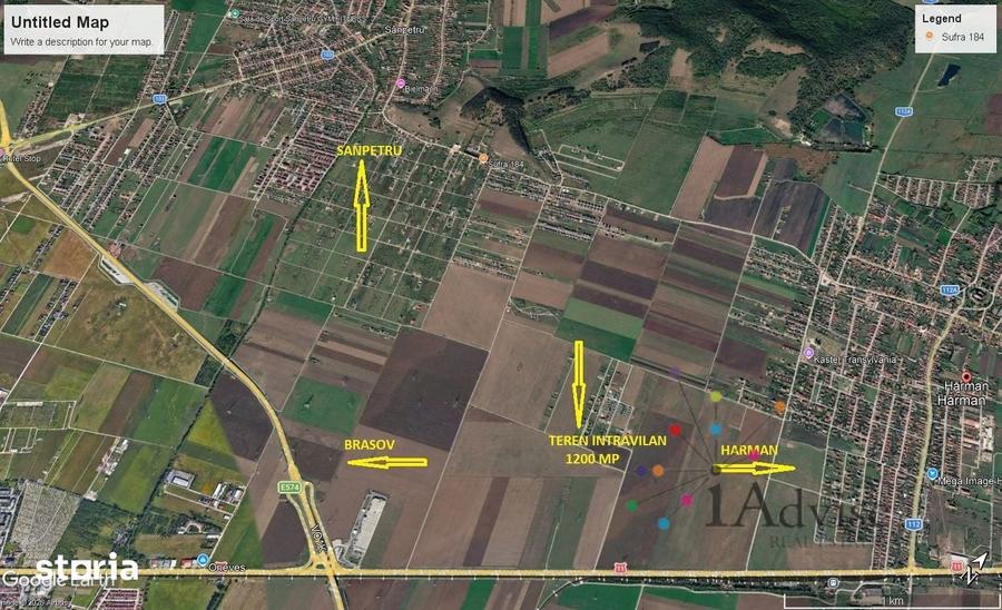 Teren de 1200 mp, în Hărman