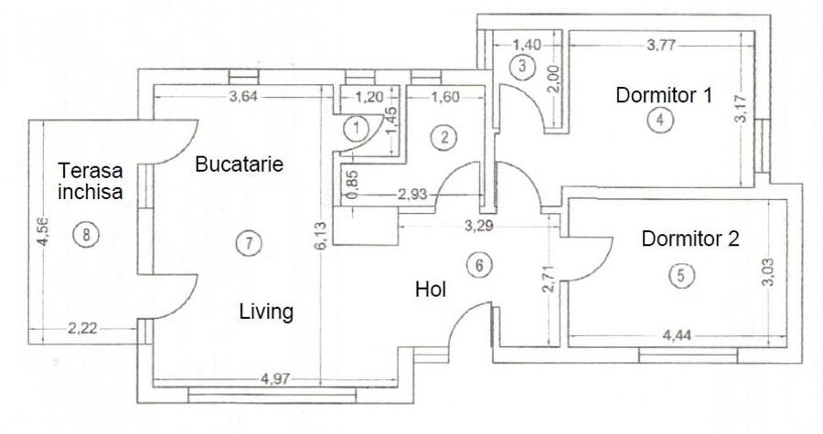 Casă individuală cu 3 camere cu Teren 330 Mp în Central