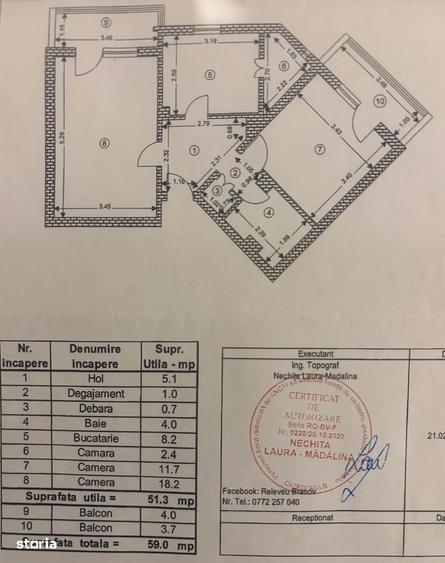 Apartament cu 2 camere decomandat în Tractorul