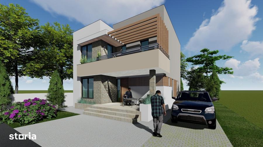 Casă cu 5 camere cu Teren 300 Mp în Tunari