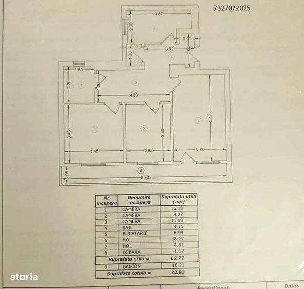 Apartament cu 3 camere în Vitan