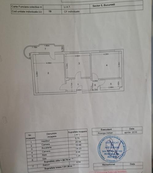 Apartament cu 2 camere decomandat în Sebastian
