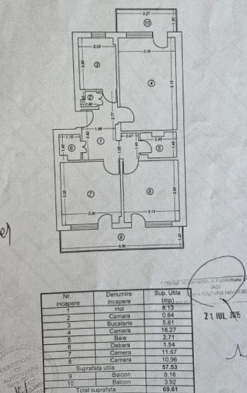 Apartament 3 camere decomandat - etaj 2 - Podu Ros - 11