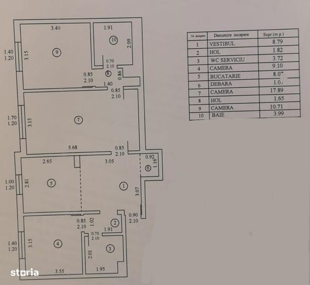 Apartament 3 camere Gorjului, renovat,utilat - 11