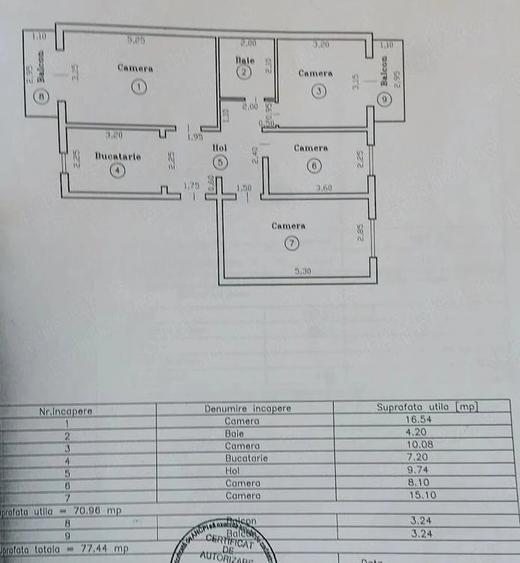 Apartament cu 4 camere decomandat în Lipovei