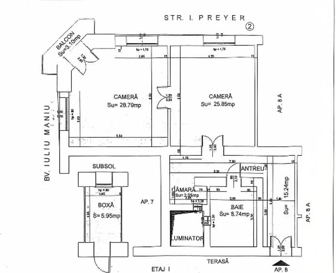 Apartament cu 2 camere decomandat în Iosefin