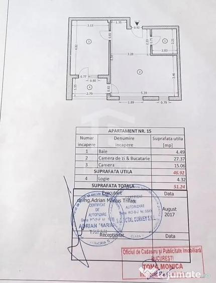 Apartament 2 camere Rahova | 51,24 mp | Bloc 2017 - Bucuresti (Bucuresti-Ilfov) - 1