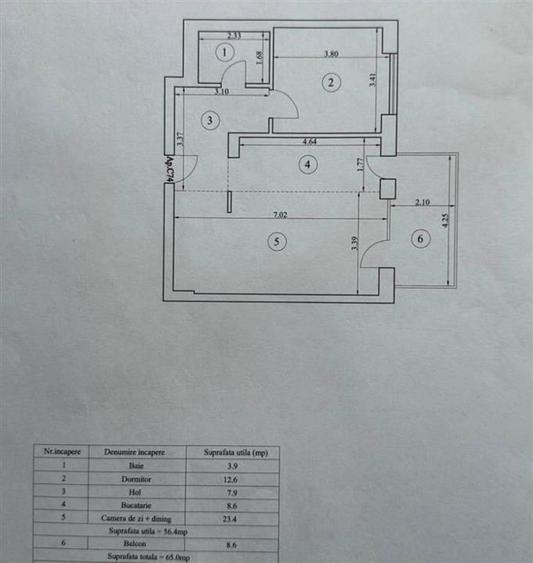 Apartament cu 2 camere decomandat în Podu Roș