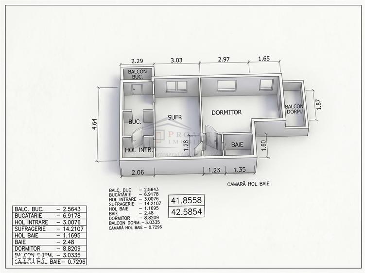Apartament cu 2 camere în Central