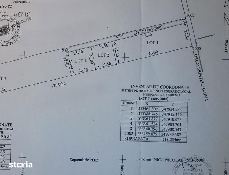 Teren de 599.36 mp, în Băneasa