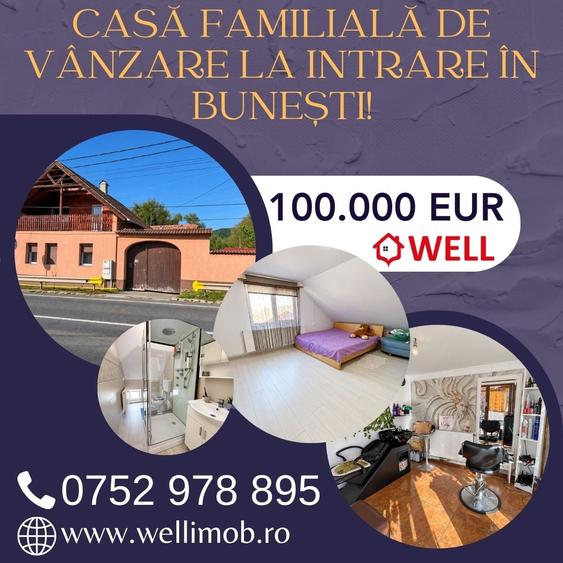 Casă cu 5 camere cu Teren 613 Mp în Bunești