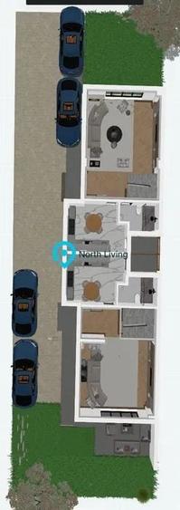 Duplex cu 4 camere cu Canalizare în Străulești