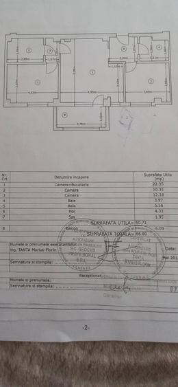 Apartament cu 3 camere decomandat în Roșu